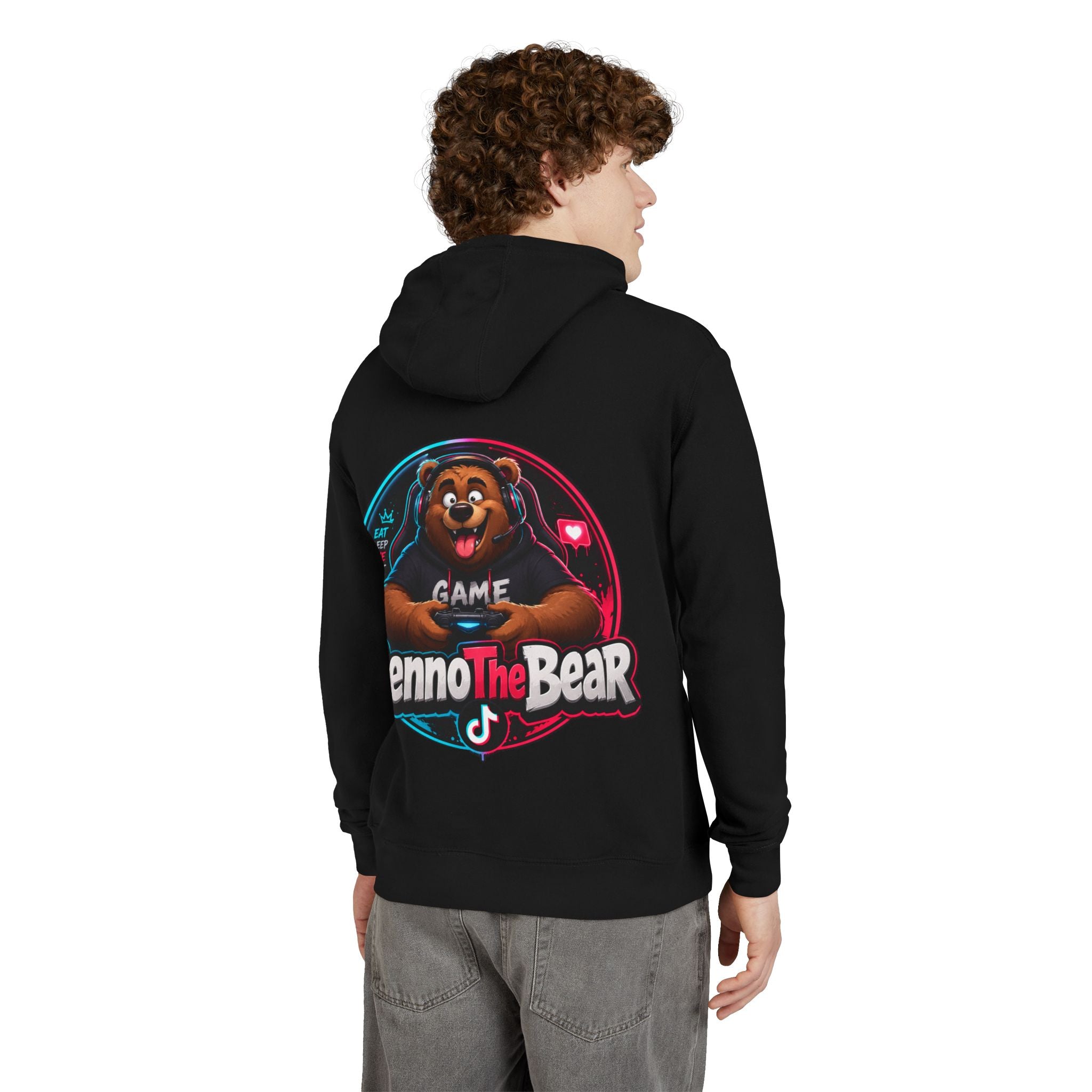 Benno The Bear Gaming Hoodie — Gamer Logo Pullover