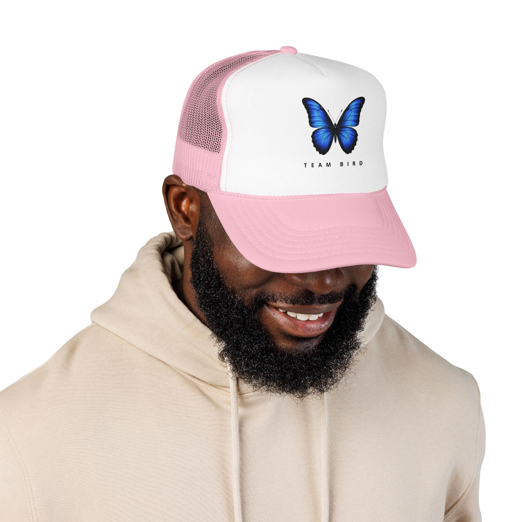 Blue Butterfly Trucker Hat — Vibrant Monarch-Inspired Foam Cap