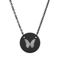 Engraved Circle Necklace — Personalized Fingerprint Pendant