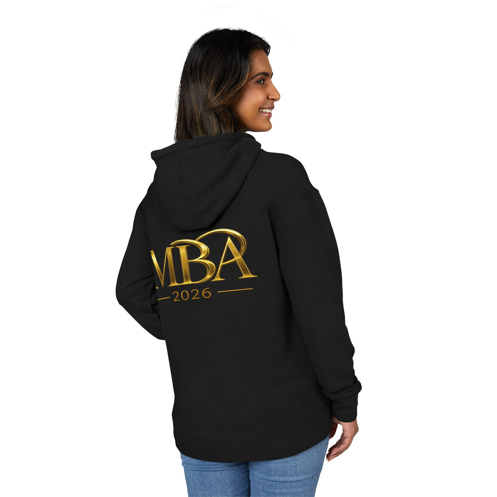 MBA 2026 Hoodie — Gold Crest Graduation Pullover