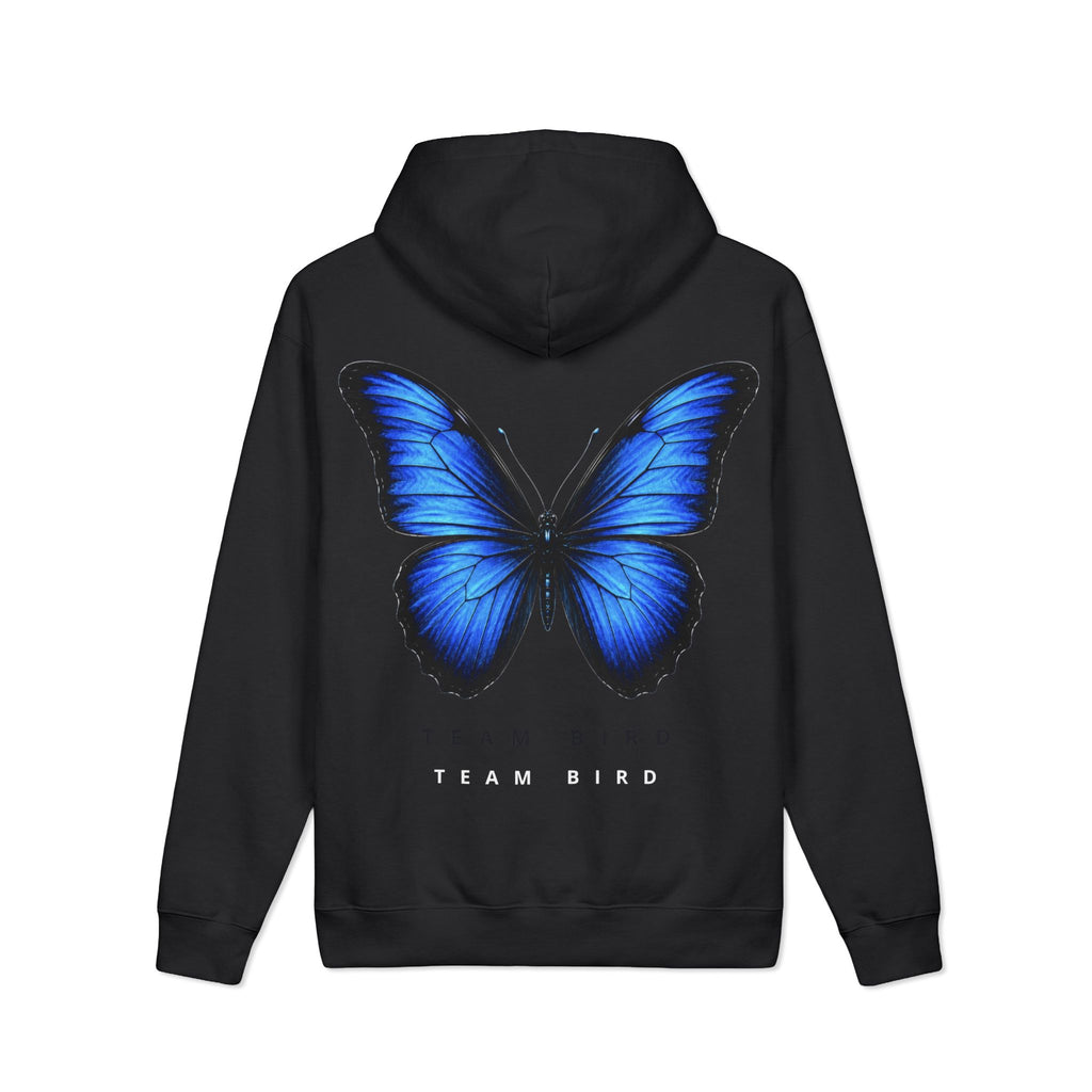 Blue Butterfly 'Team Bird' Hoodie — Graphic Butterfly Pullover