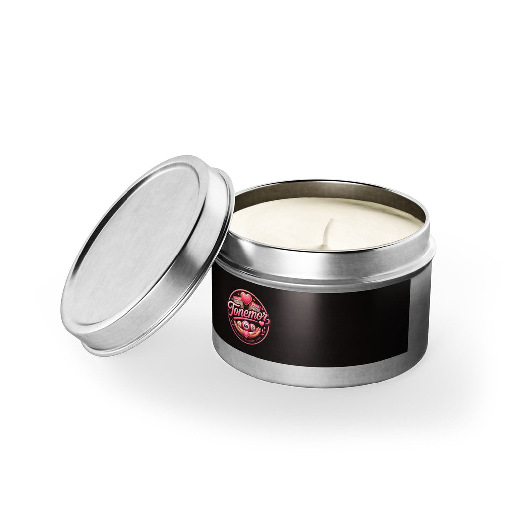Black Tin Candle — Tonemo’s Romantic Rose Scented Travel Candle