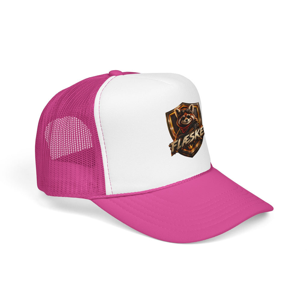 Ember Raccoon Shield Trucker Hat