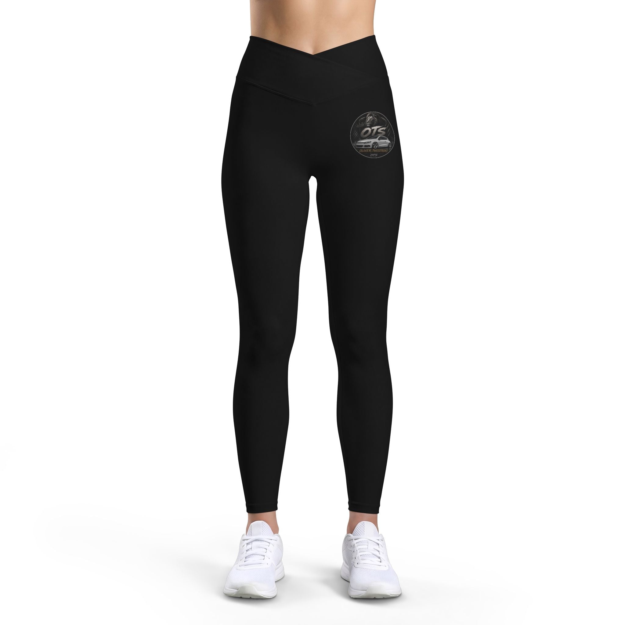 Women's Luxe Leggings — Moonlit Surf Logo High-Waist Activewear