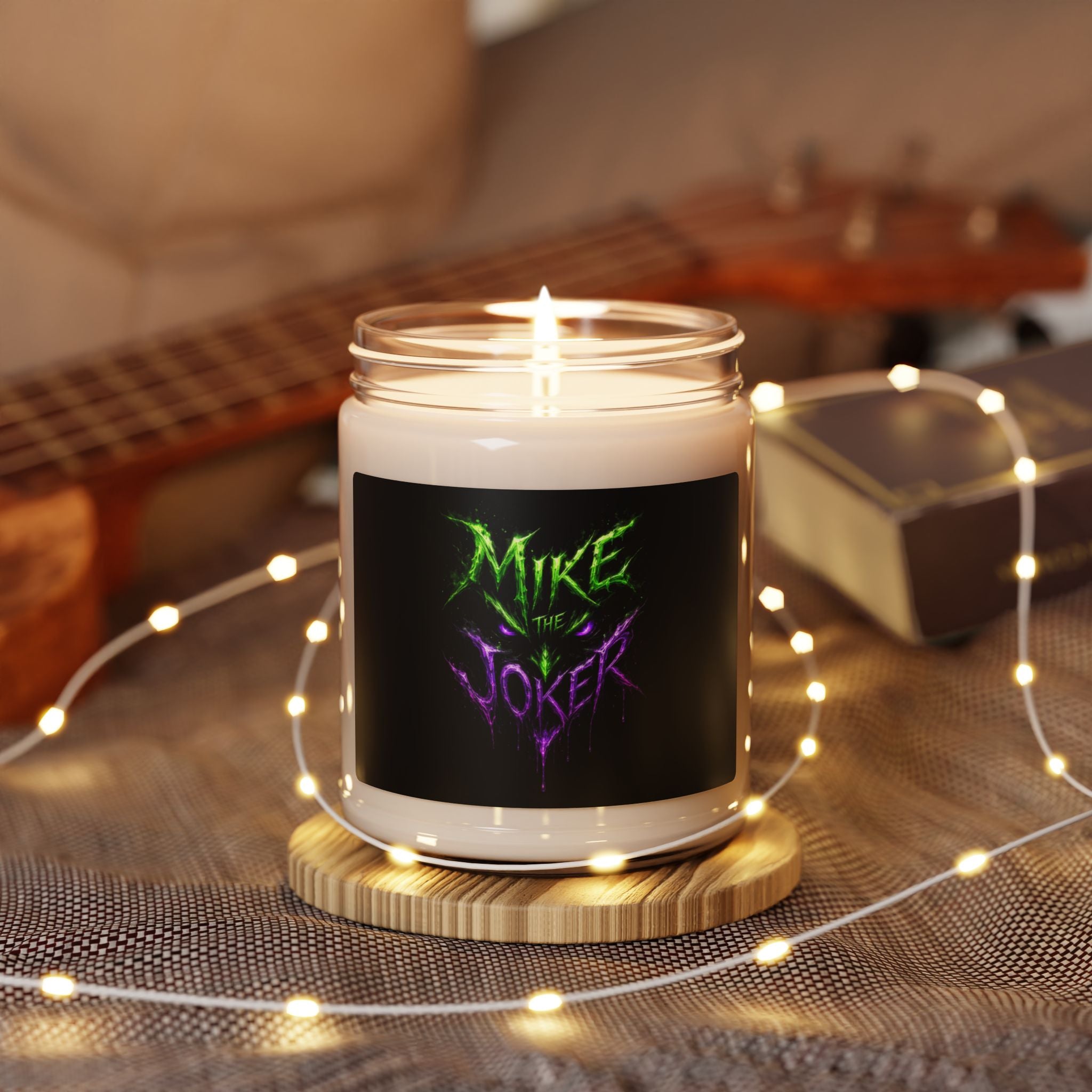 Mike the Joker Scented Soy Candle — 9oz Spooky Green & Purple Horror Candle