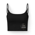 Luxe Women's Crop Bra — Minimal Black Bralette with OTS Badge