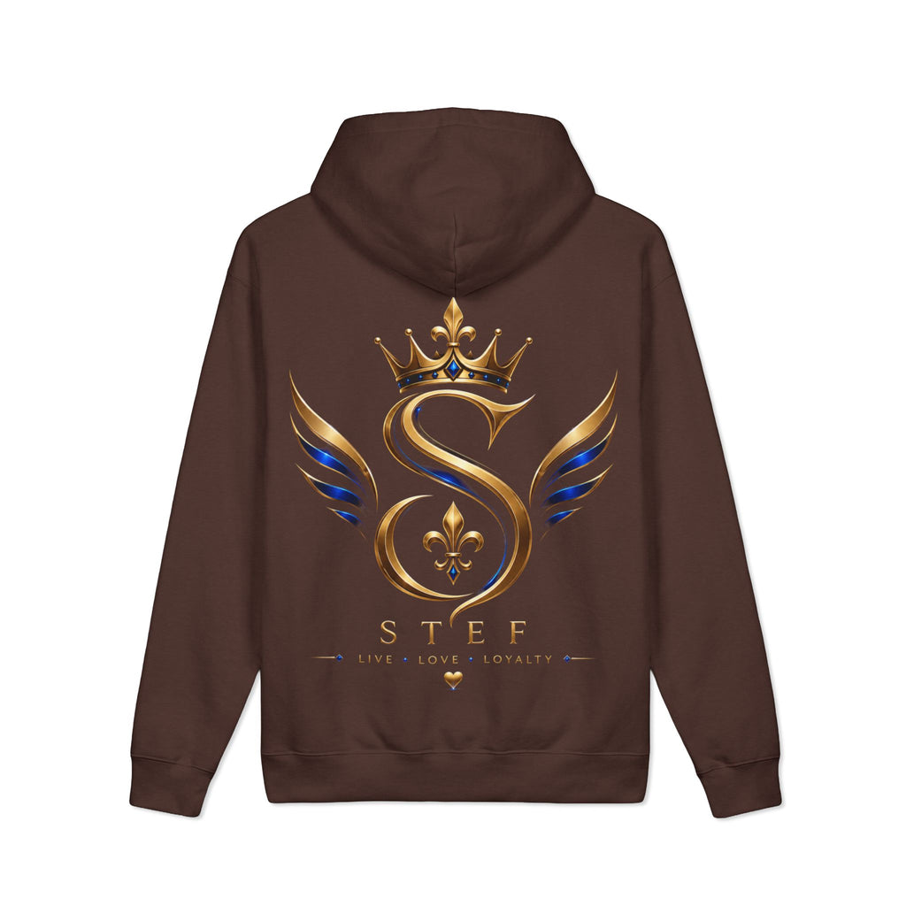 Crowned S Monogram Hoodie — Stef Gold Royal Crest Sweatshirt