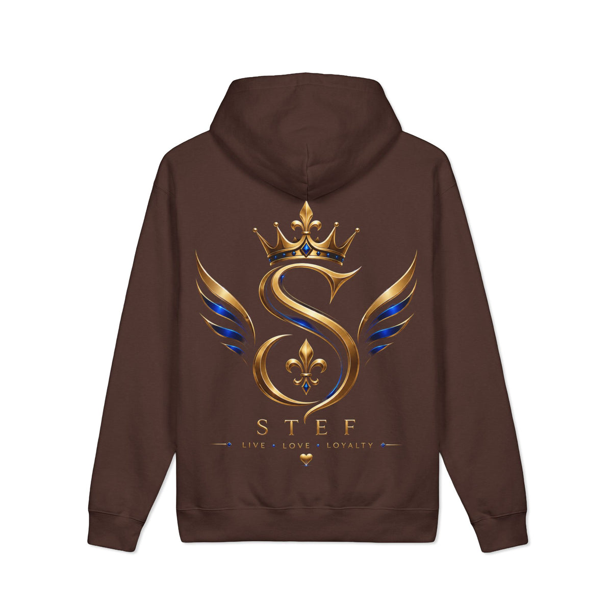Crowned S Monogram Hoodie — Stef Gold Royal Crest Sweatshirt