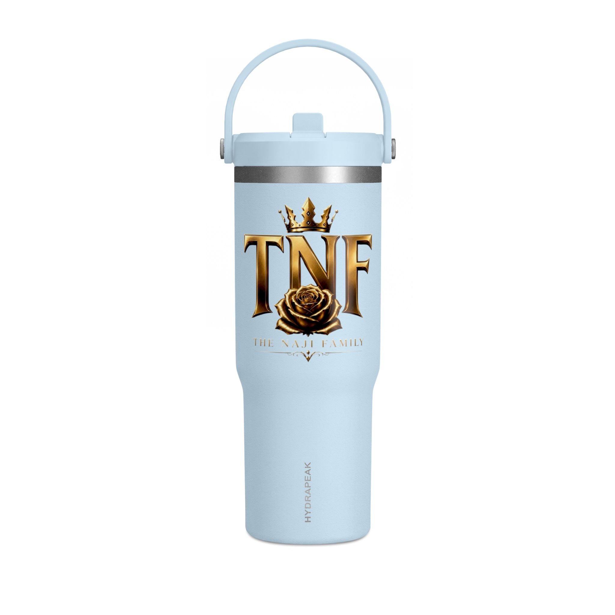 Nomad 32oz Tumbler — TNF 'The Naji Family' Gold Crown & Rose Insulated Travel Cup