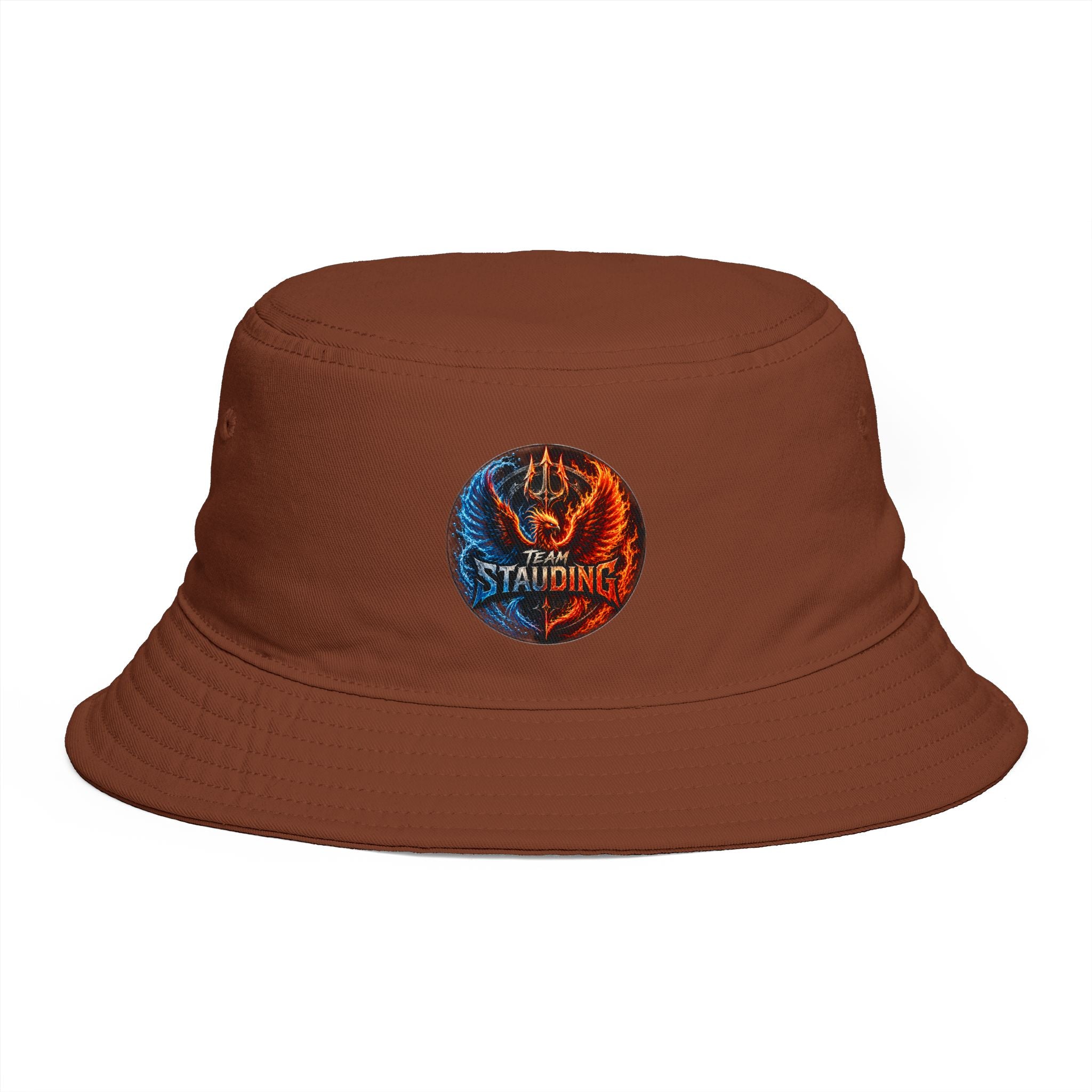 Next Level Creation Agency Brown Bucket Hat — Logo Embroidered Streetwear