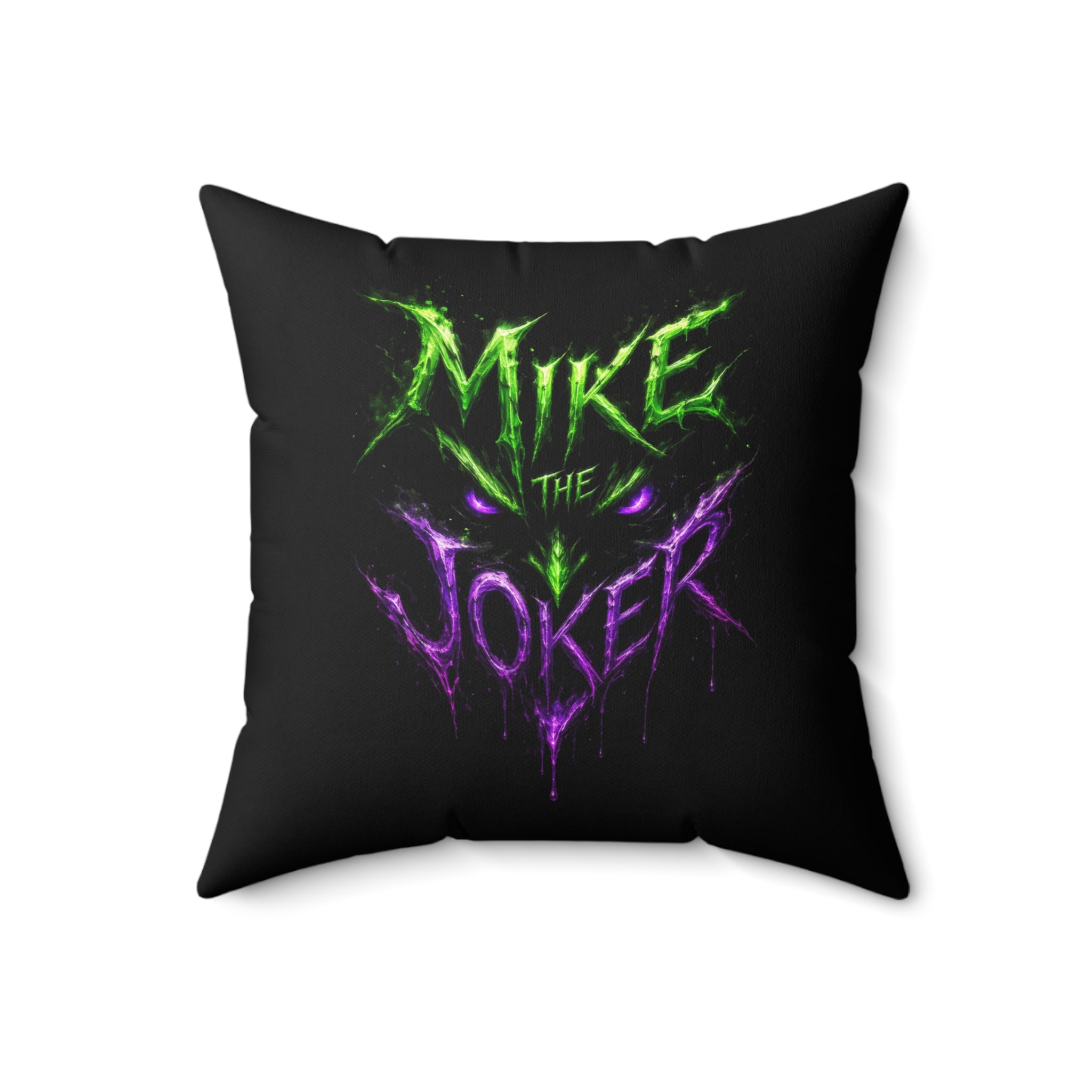 Mike the Joker Neon Graphic Pillow - Spun Polyester Decorative Cushion