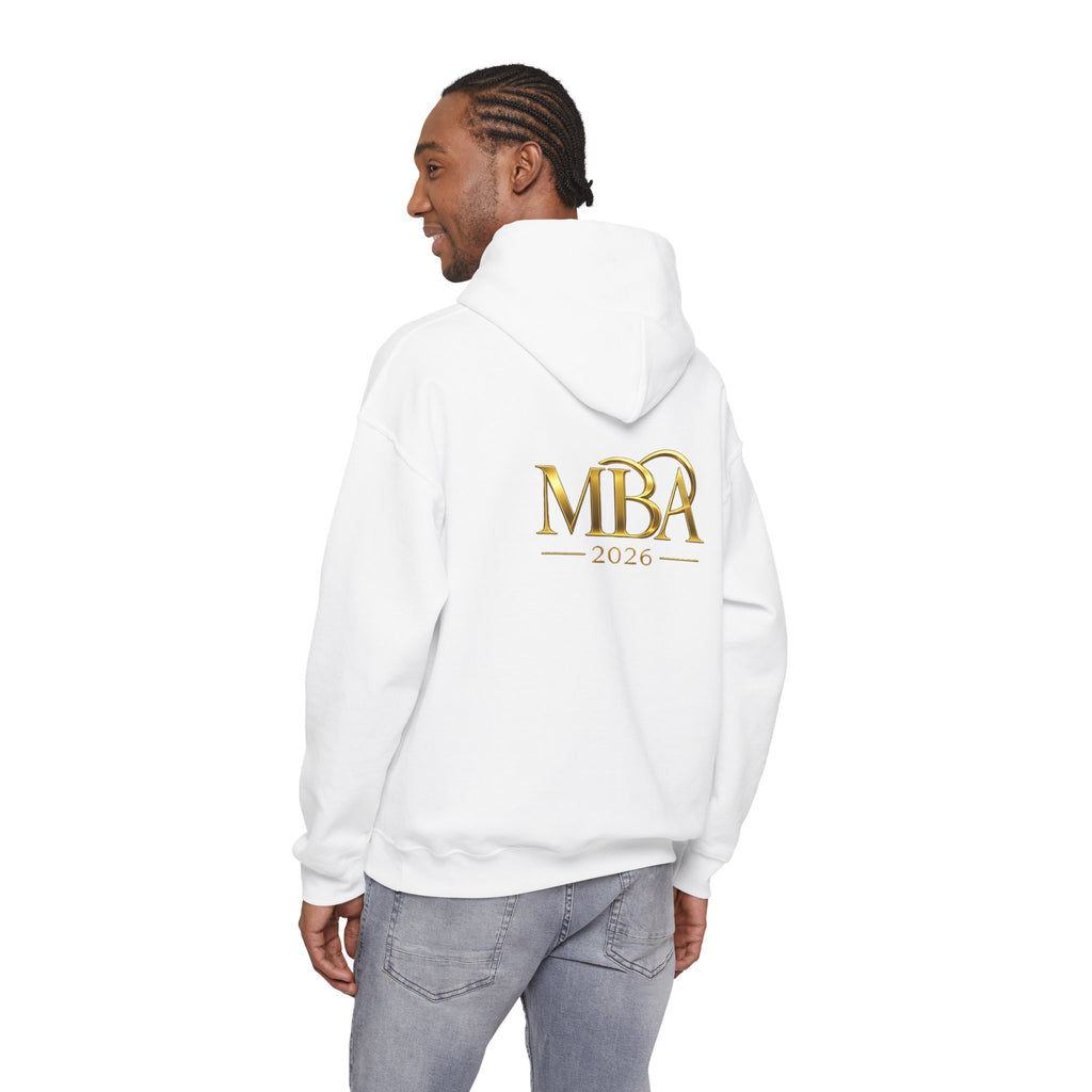 MBA 2026 Gold Logo Hoodie — Graduation/Alumni Commemorative Sweatshirt