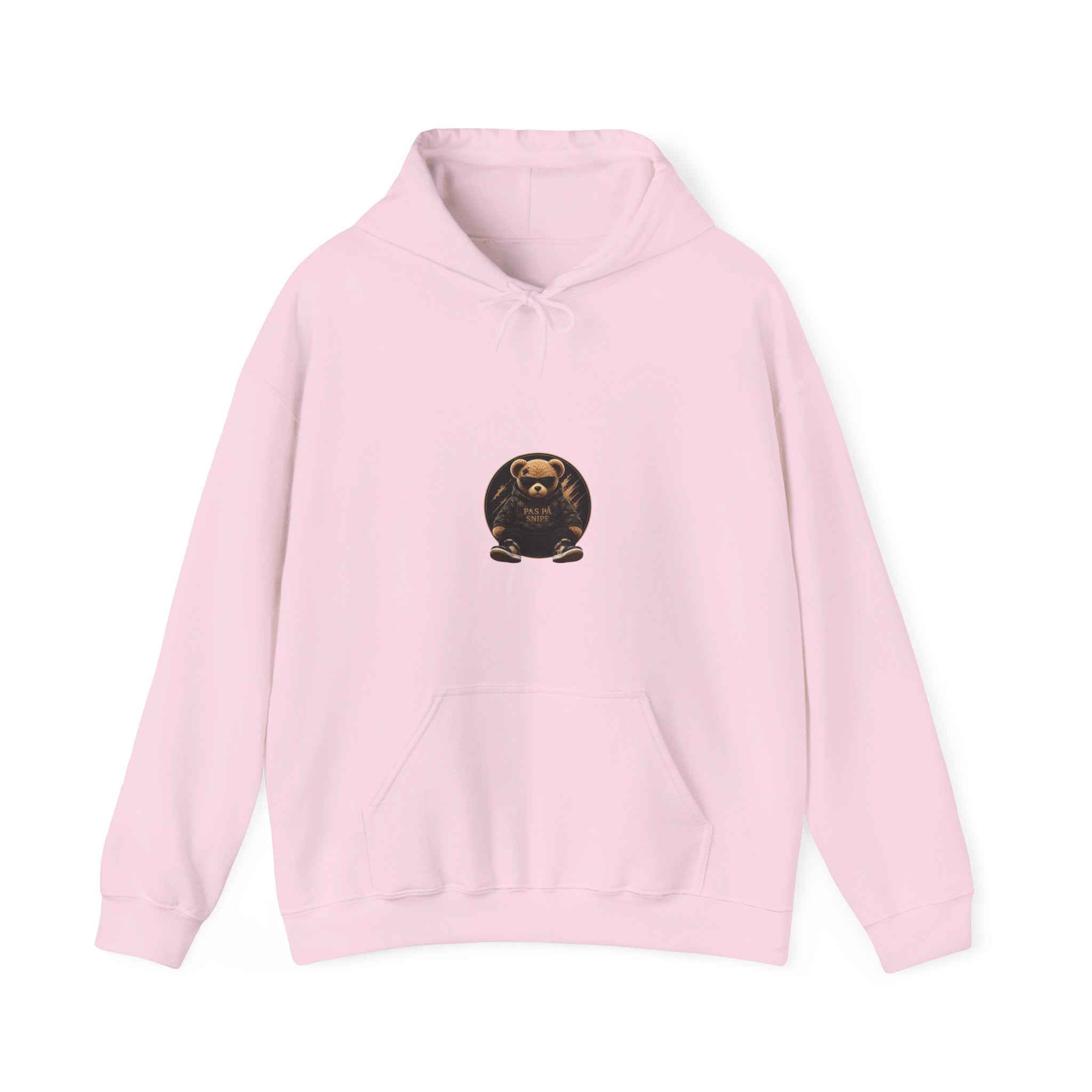 Bear Graphic Hoodie — 'Pas de Swipe' Cute Round Bear Pullover