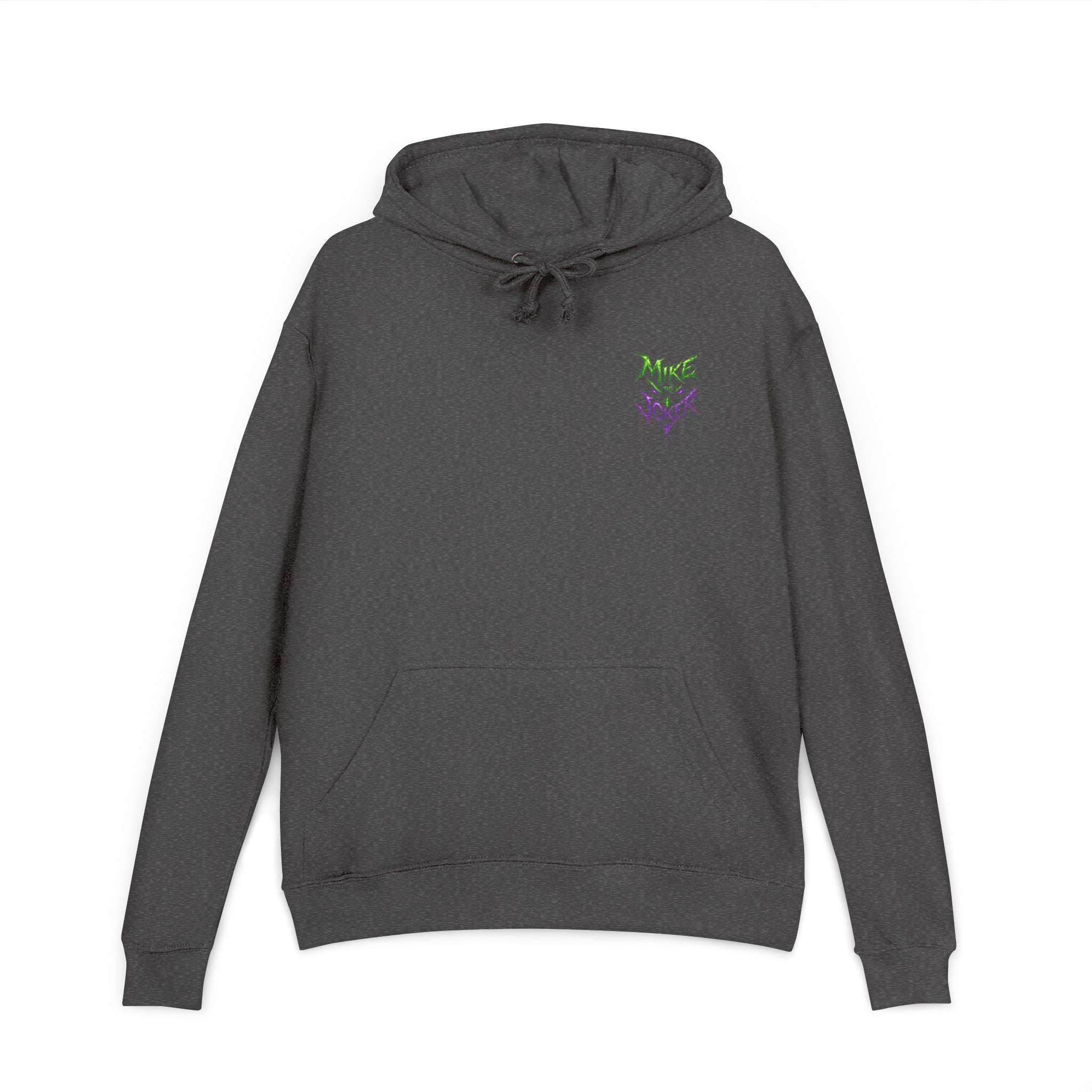 Joker Graphic Hoodie — "Mike the Joker" Neon Green & Purple Streetwear