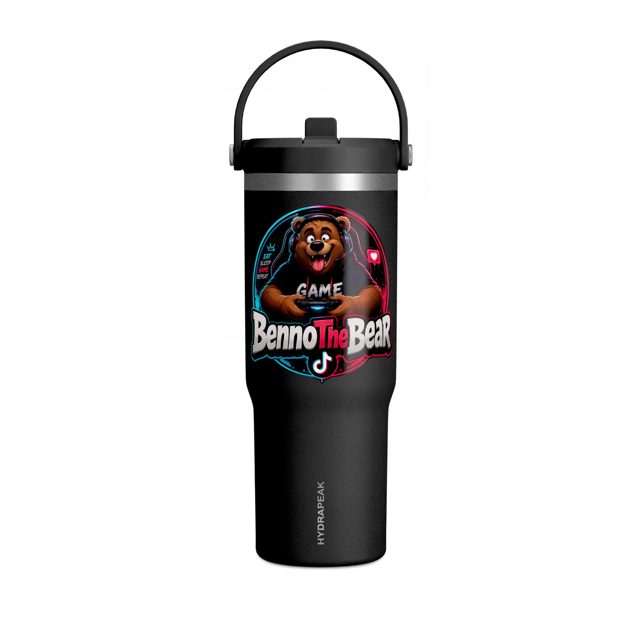 Benno The Bear 32oz Tumbler — Insulated Gaming Travel Bottle