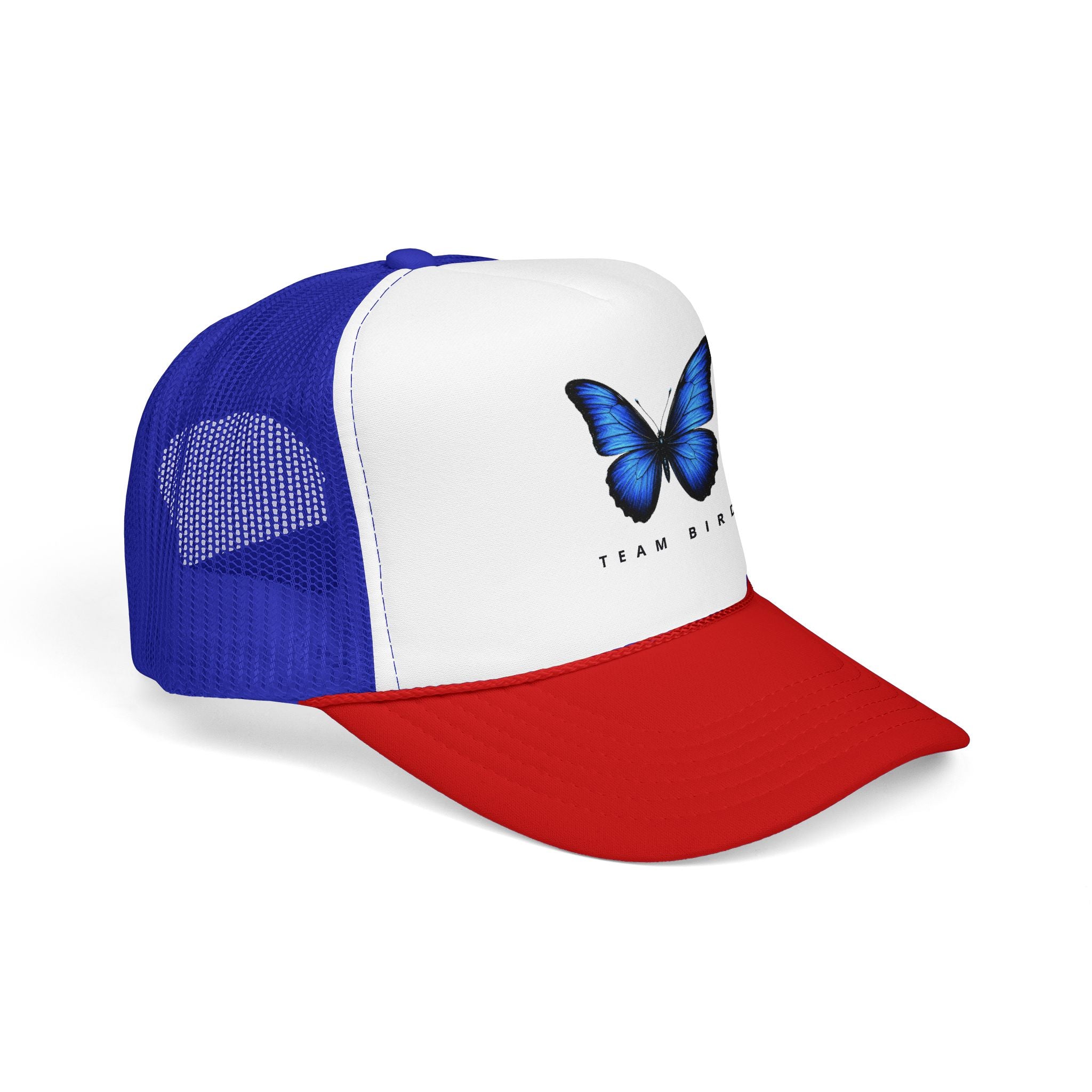 Blue Butterfly Trucker Hat — Vibrant Monarch-Inspired Foam Cap