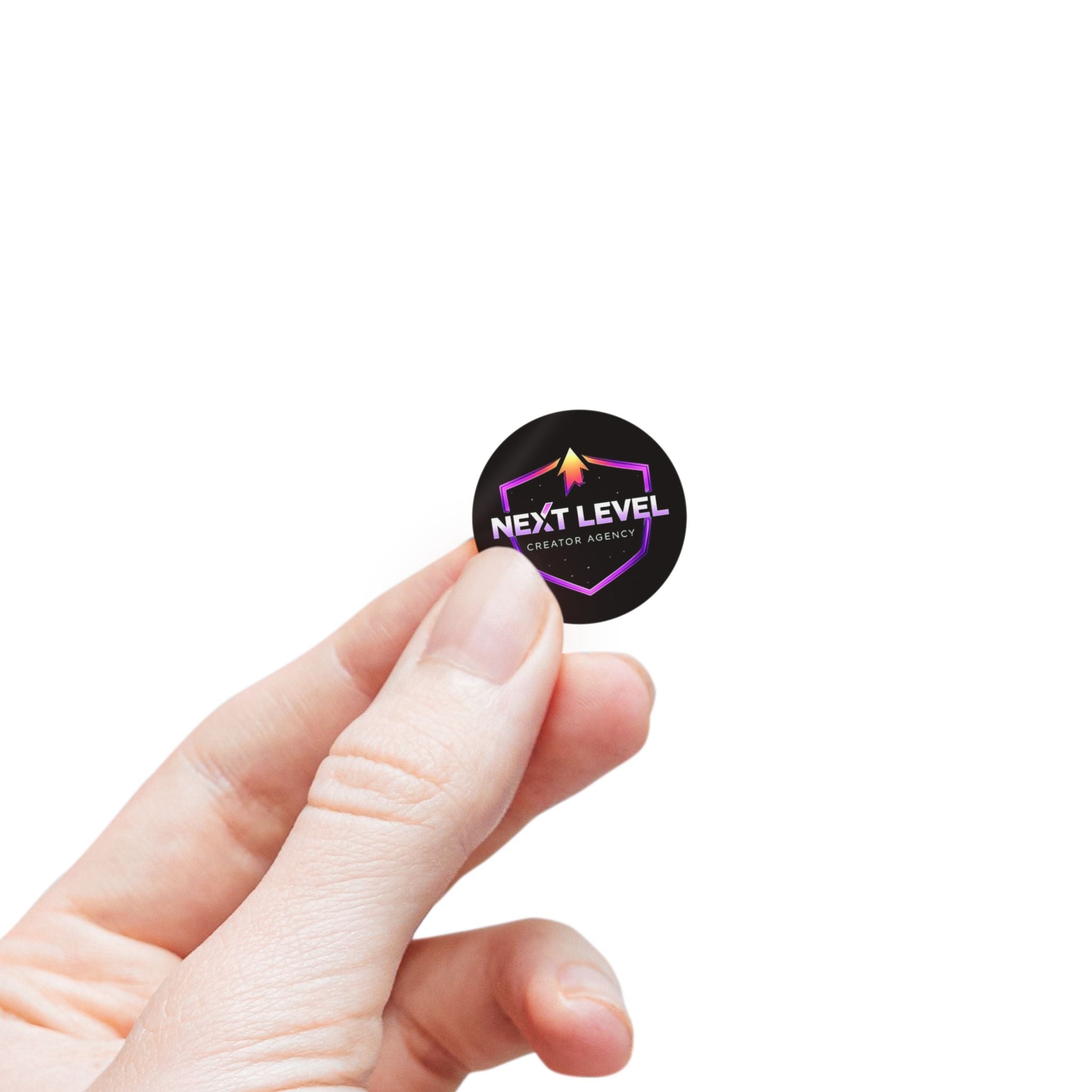 Next Level Round Sticker Labels – Branded Logo Sticker Rolls for Packaging & Promotions
