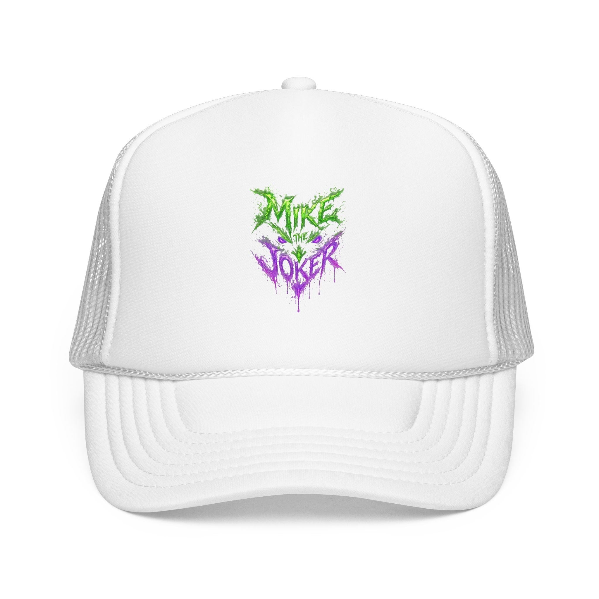 Trucker Hat with Neon Grunge Heart Logo