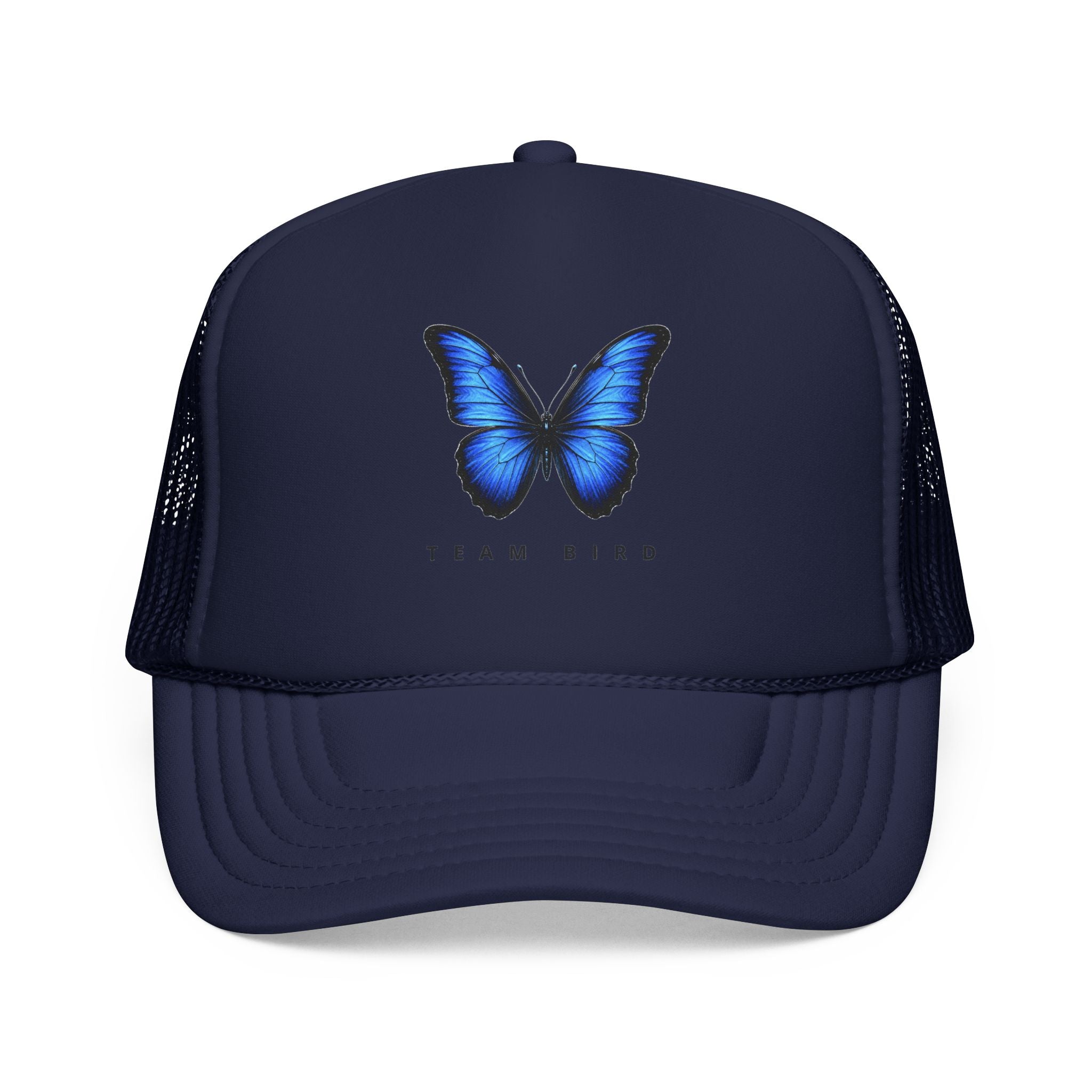 Blue Butterfly Trucker Hat — Vibrant Monarch-Inspired Foam Cap