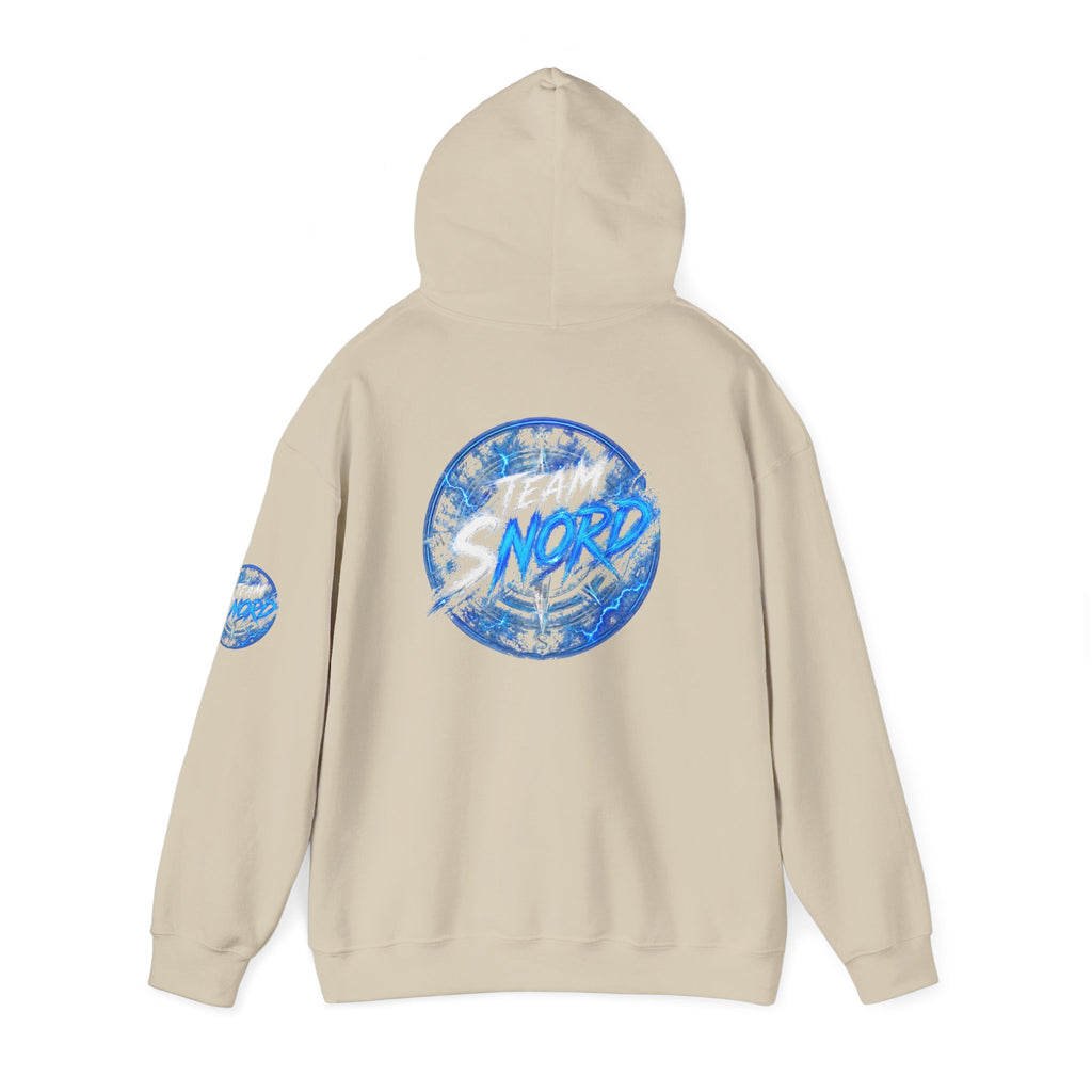 Nord Globe Hoodie — Blue Vintage Graphic Hooded Sweatshirt