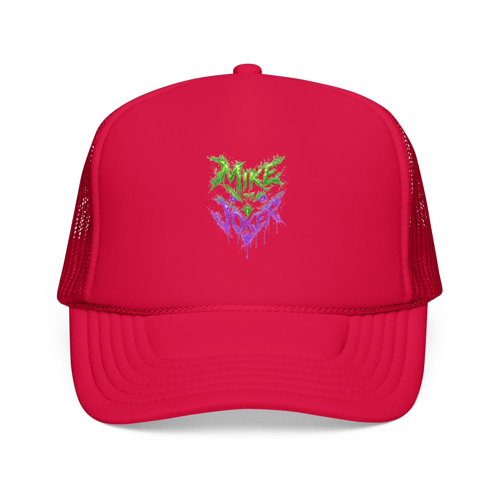 Trucker Hat with Neon Grunge Heart Logo