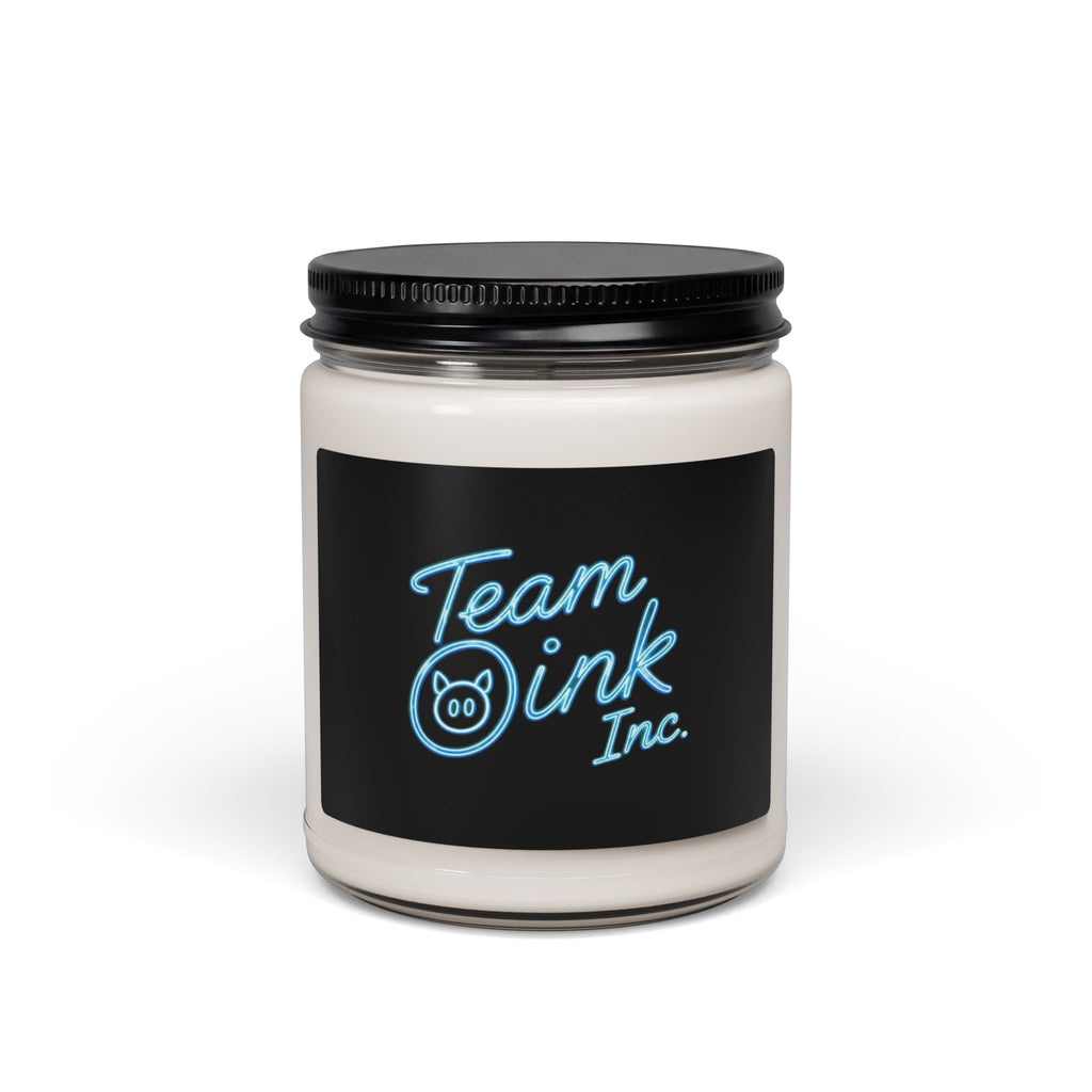 9oz 'Team Oink Inc.' Scented Soy Candle — Clean Cotton & Fresh Linen Home Candle