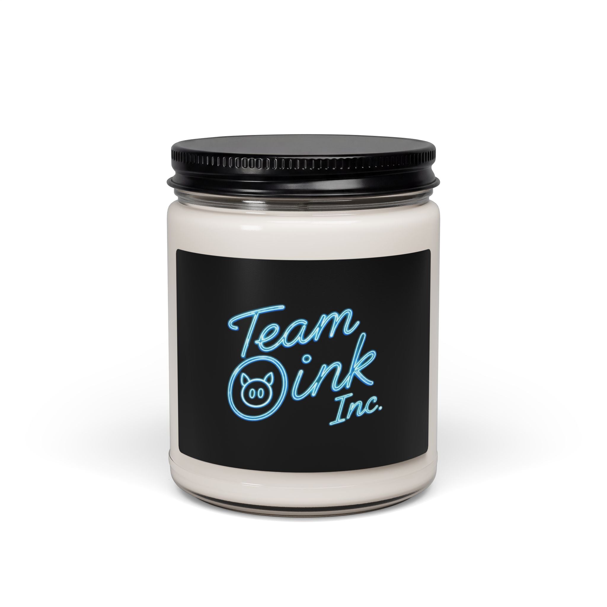 9oz 'Team Oink Inc.' Scented Soy Candle — Clean Cotton & Fresh Linen Home Candle