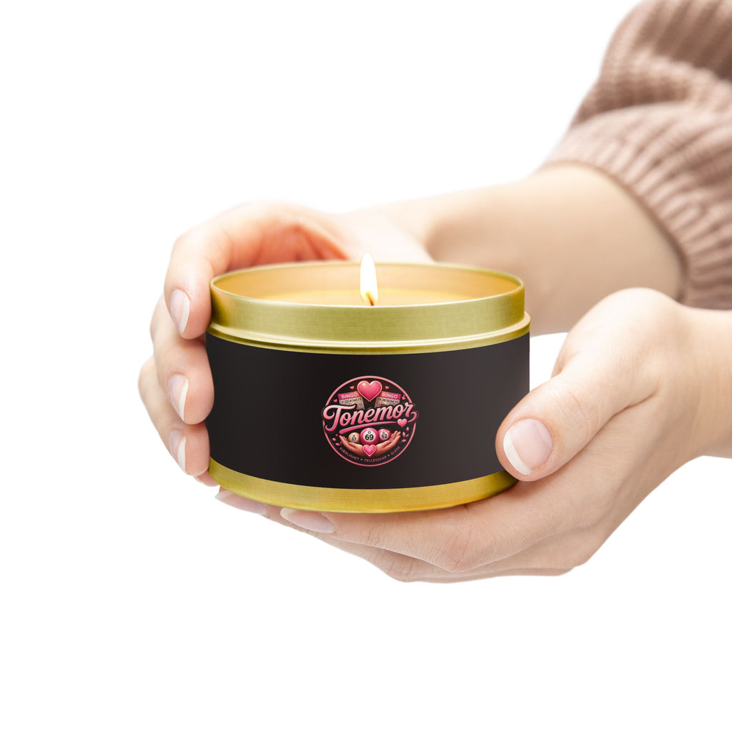 Black Tin Candle — Tonemo’s Romantic Rose Scented Travel Candle