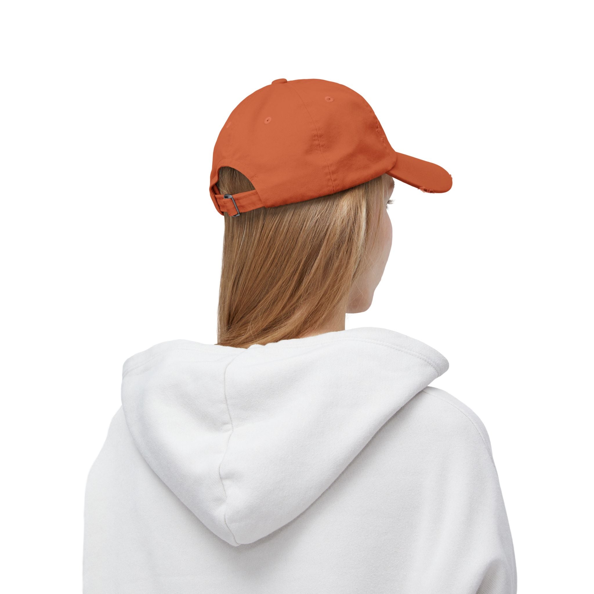 Distressed Black Cap — Miss V Crown & Card Emblem