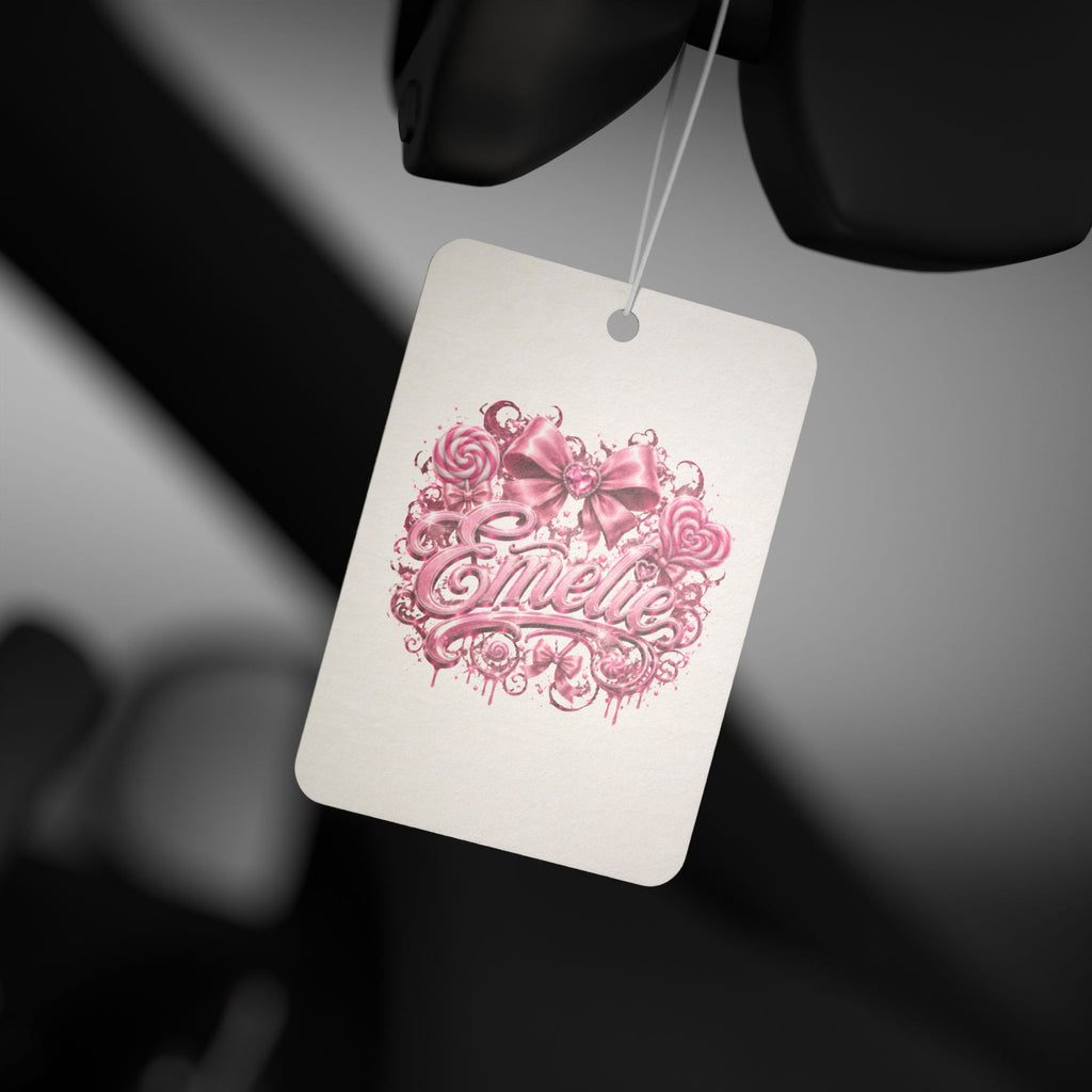 Pink Floral 'Sweets' Car Air Freshener — Sweet Candy Scented Ornament