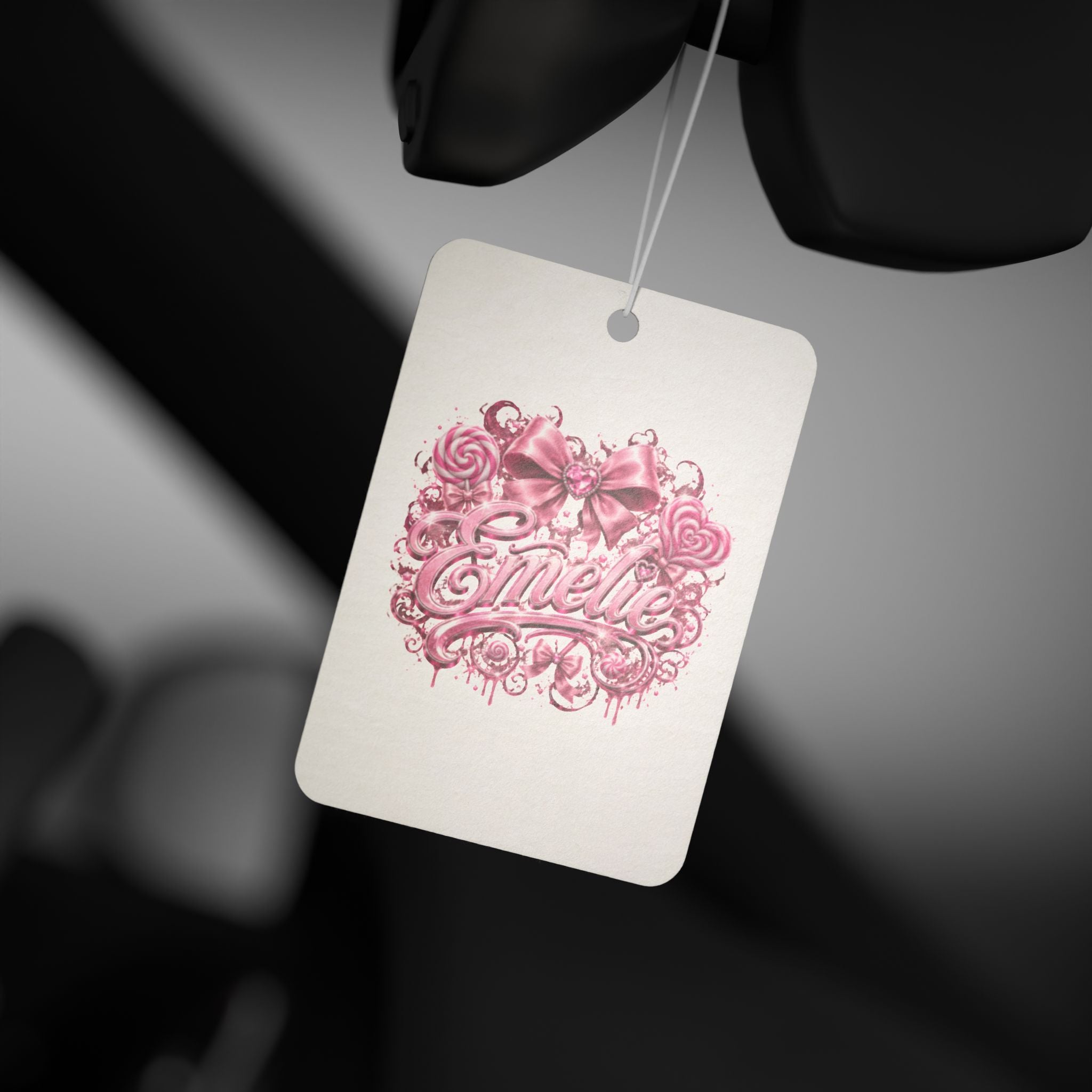 Pink Floral 'Sweets' Car Air Freshener — Sweet Candy Scented Ornament