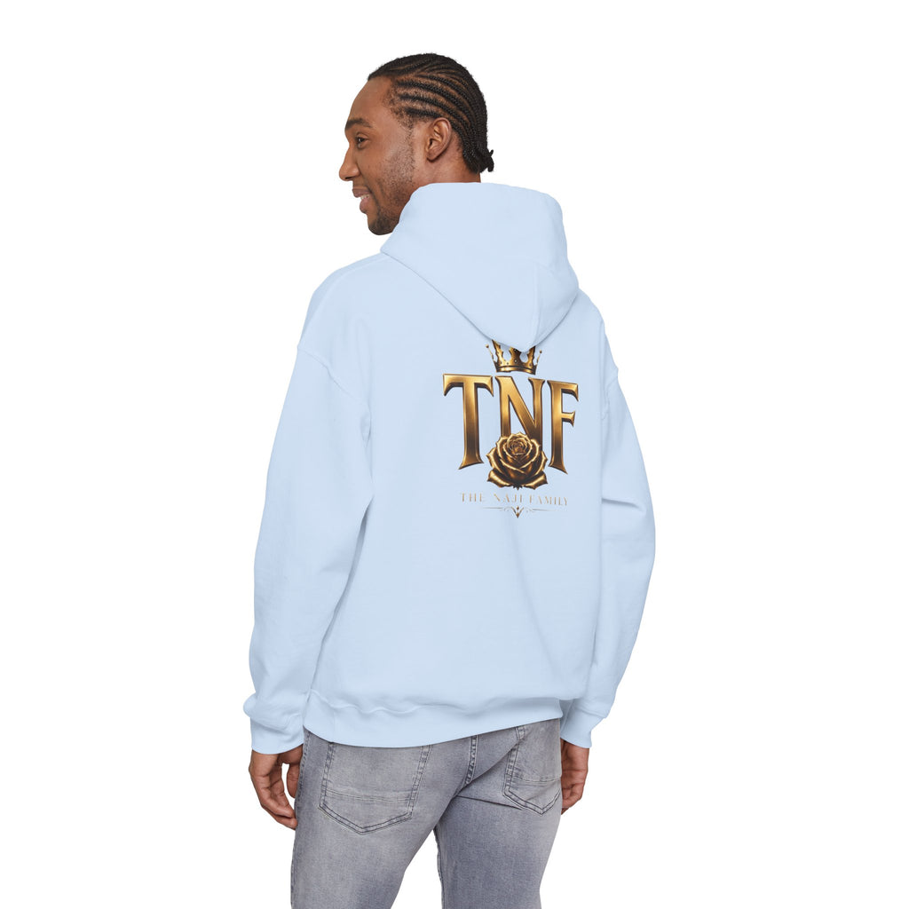 TNF Gold Rose Hoodie — Elegant Crown Logo Pullover