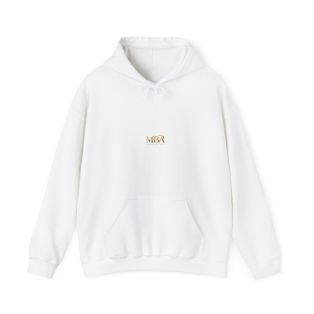 MBA 2026 Gold Logo Hoodie — Graduation/Alumni Commemorative Sweatshirt