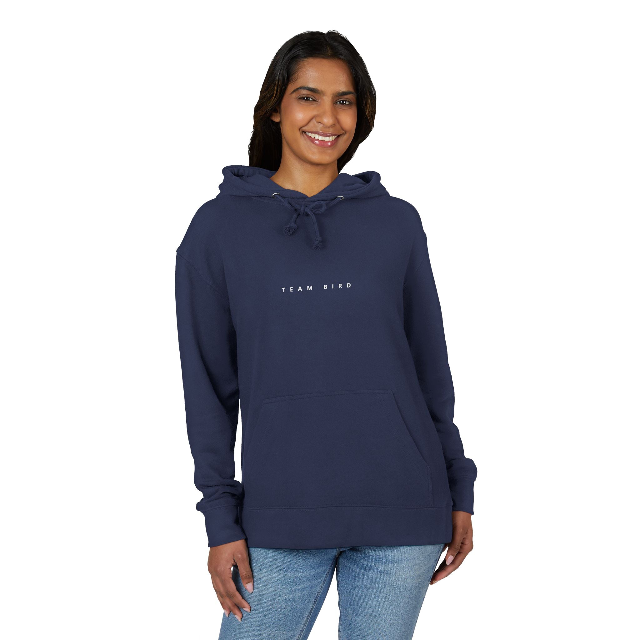 Butterfly Graphic Hoodie — "Team Bird" Blue Wing Pullover