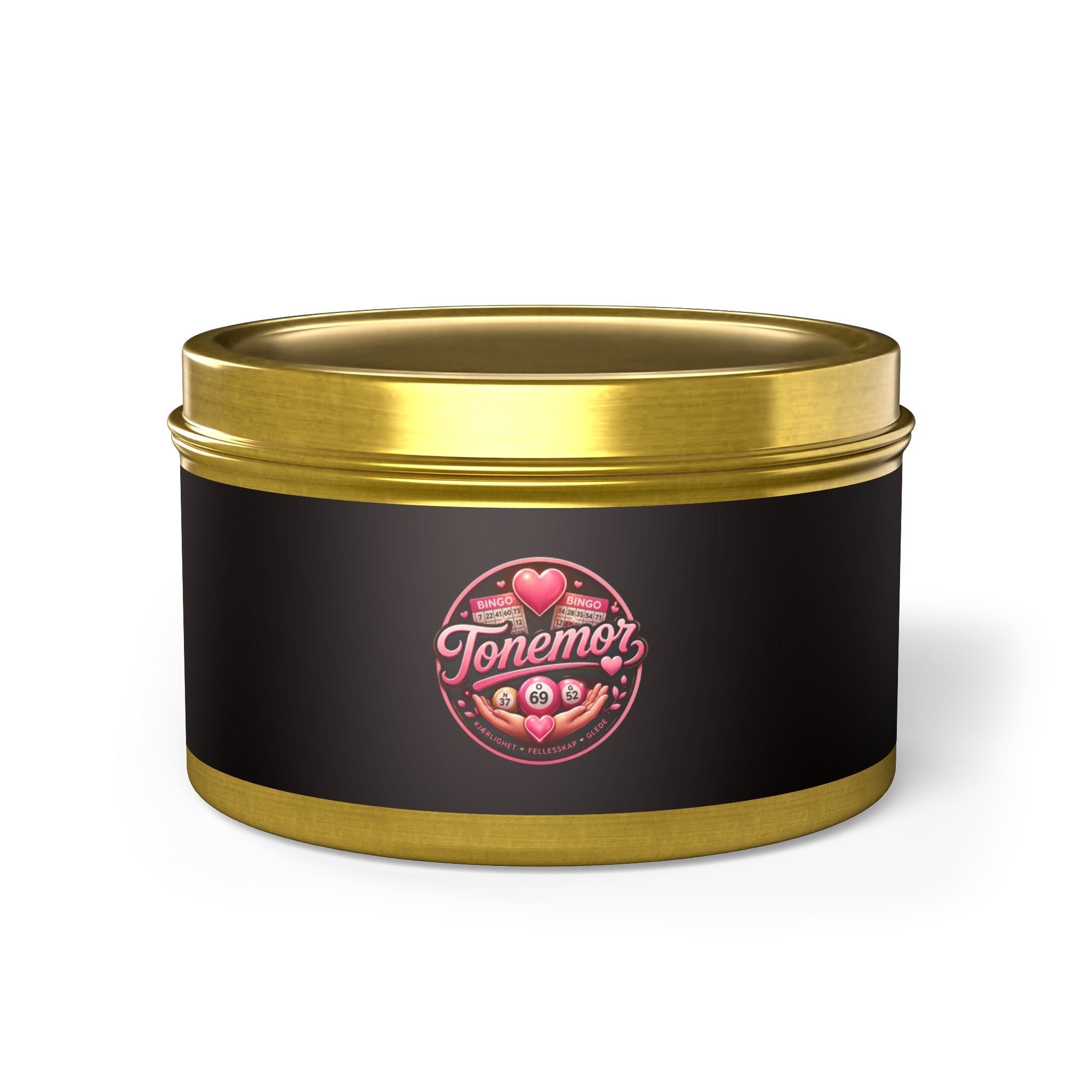 Black Tin Candle — Tonemo’s Romantic Rose Scented Travel Candle