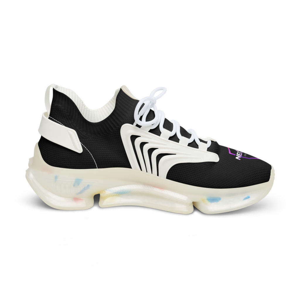 Men's Modern Mesh Sneakers — Lightweight Black Athletic Shoes with Cushioned Sole