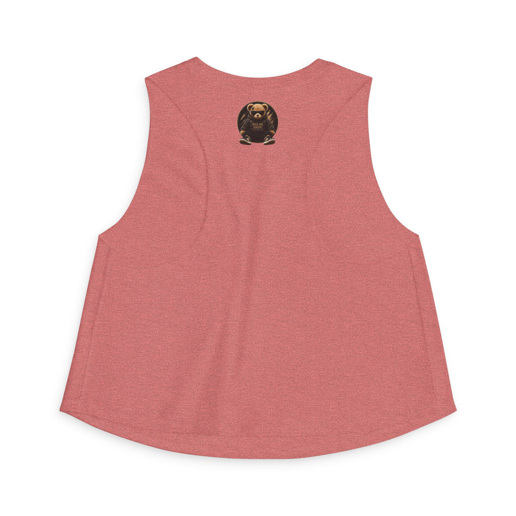 Cute Teddy Bear Graphic Crop Top — "Pas På Snipé" Women's Tank