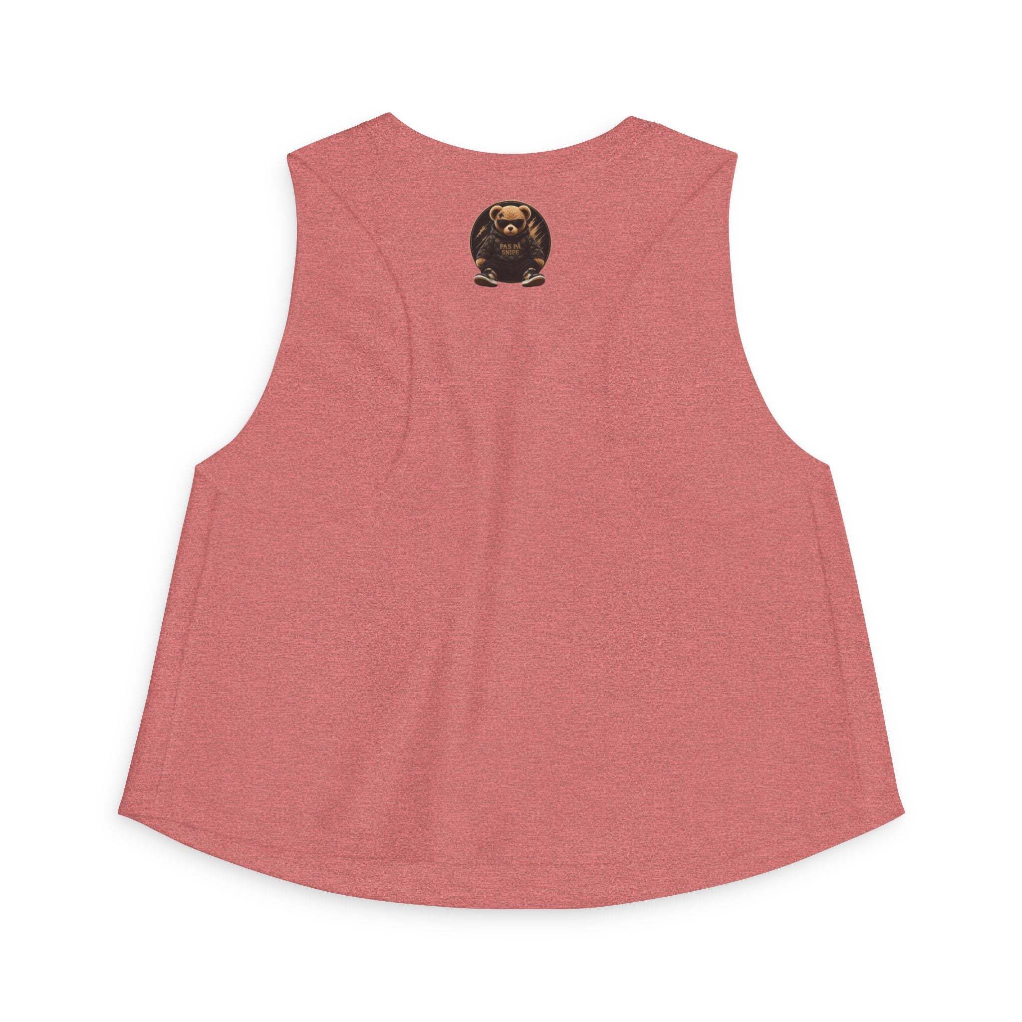 Cute Teddy Bear Graphic Crop Top — "Pas På Snipé" Women's Tank