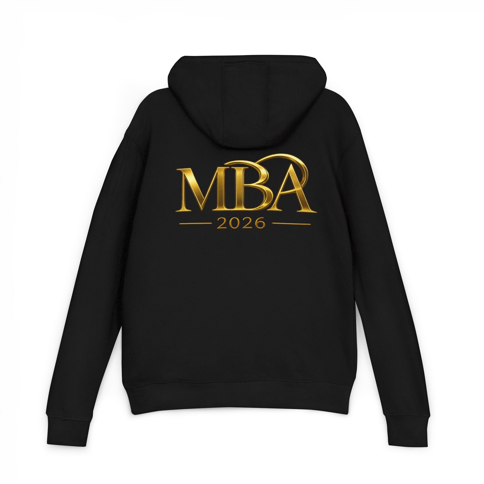 MBA 2026 Hoodie — Gold Crest Graduation Pullover