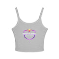Spaghetti Tank Top — "NLC" Gold Crown Playing Card Logo Crop