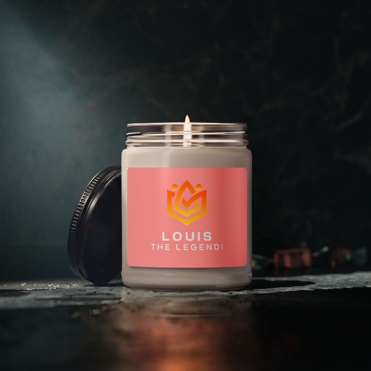 Personalized Scented Soy Candle - "Louis The Legend" | 9oz Gift Candle
