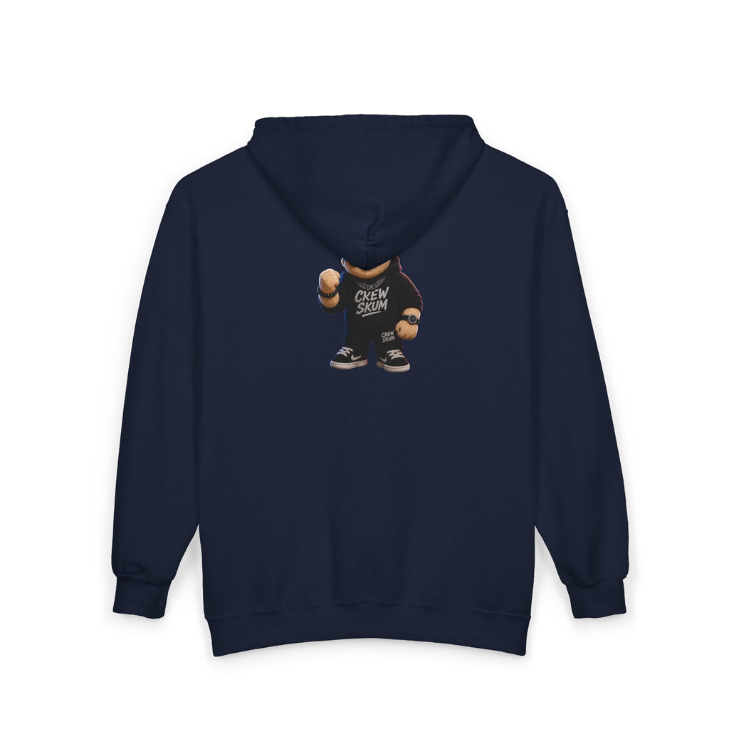 Hip-Hop Character Zip Hoodie — Cool Kid Graphic Full-Zip Sweatshirt