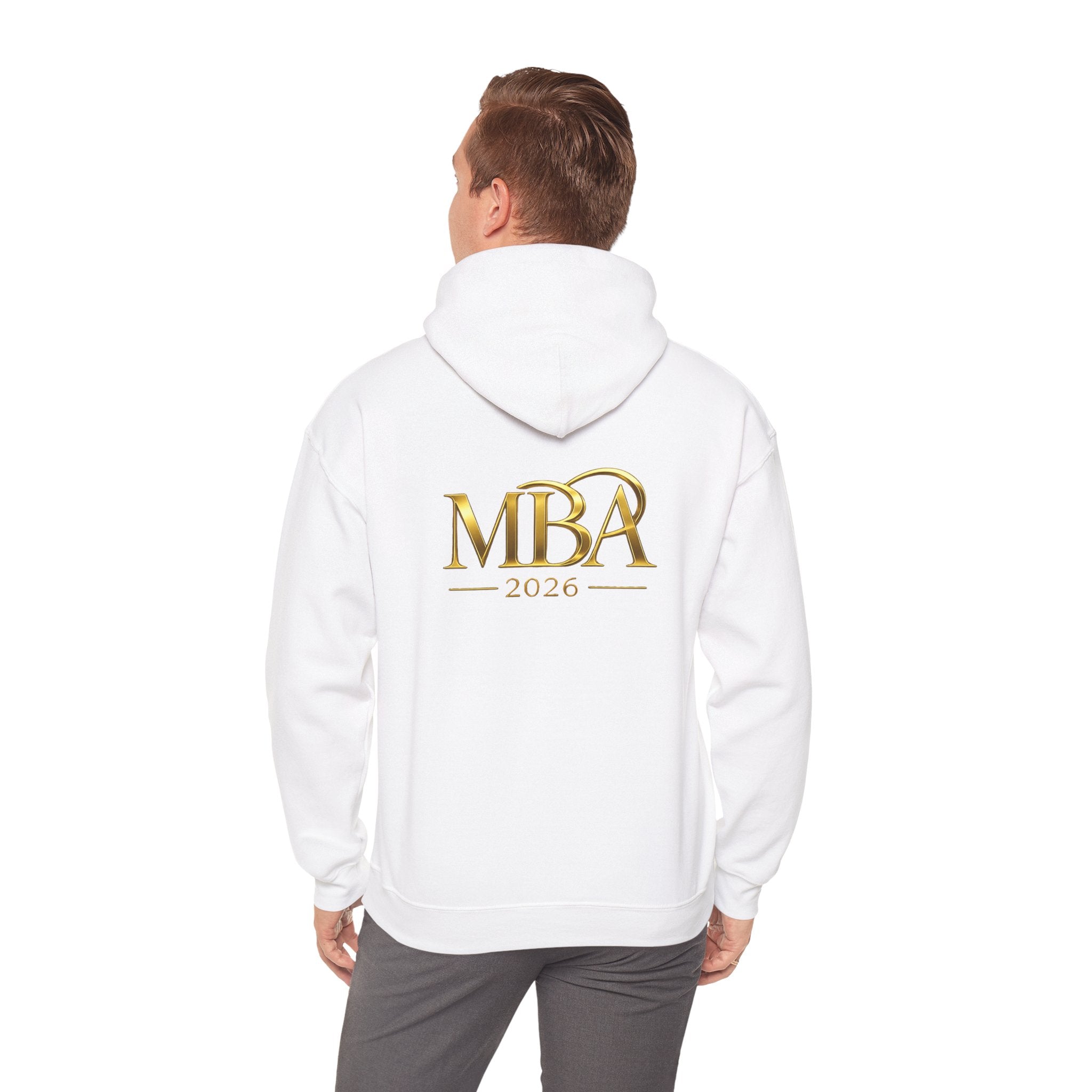 MBA 2026 Gold Logo Hoodie — Graduation/Alumni Commemorative Sweatshirt
