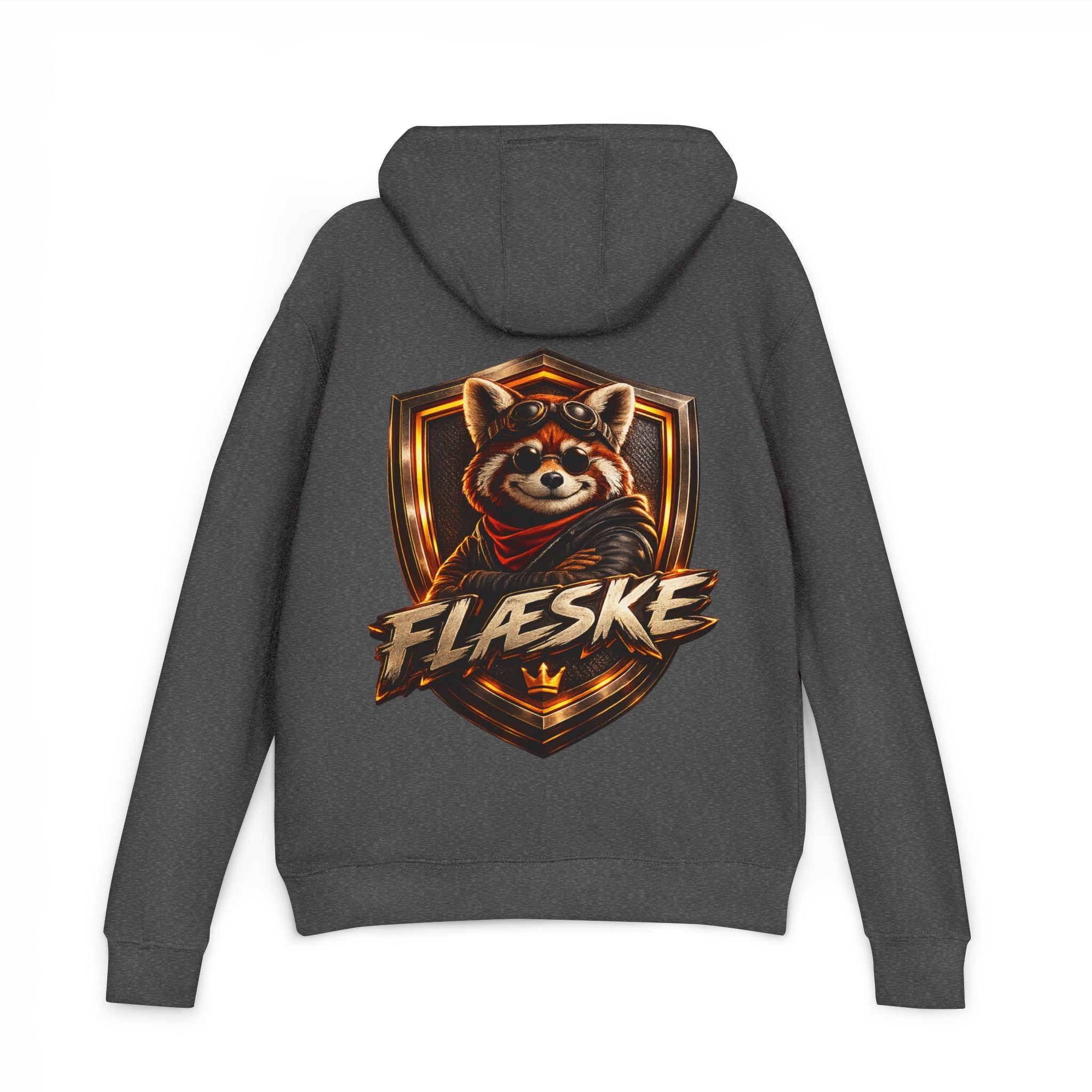 Raccoon Crest Hoodie — "Flæske" Gamer Logo Pullover