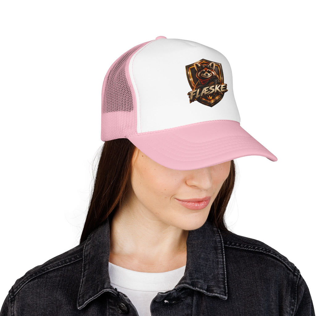 Ember Raccoon Shield Trucker Hat